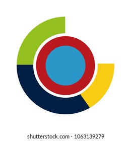 statistics graphic circular isolated icon