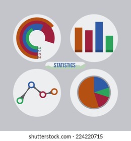 statistics graphic design , vector illustration