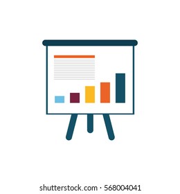 Statistics graphic report icon vector illustration graphic design