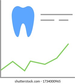 statistics graphic teeth illustration vector