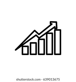 Statistics growing graphic