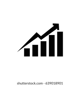 Statistics growing graphic