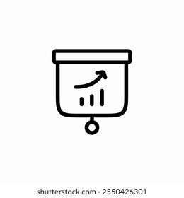 statistics growth presentation icon sign vector
