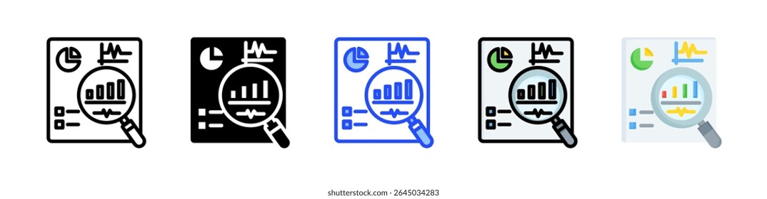 Coleção De Ícones De Estatísticas Com Vários Estilos