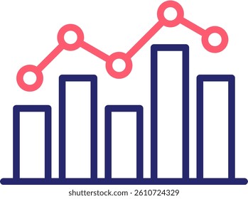 Statistics Icon Color Vector Illustration