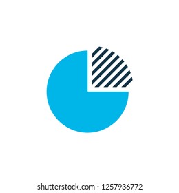 Statistics icon colored symbol. Premium quality isolated pie graph element in trendy style.