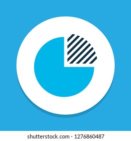 Statistics icon colored symbol. Premium quality isolated pie graph element in trendy style.