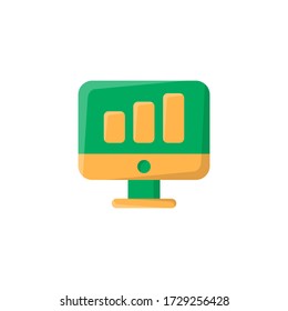 Statistics Icon, Computer Logo, Money & Banking Symbol.