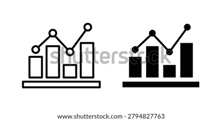 Statistics icon concept logo design collection.