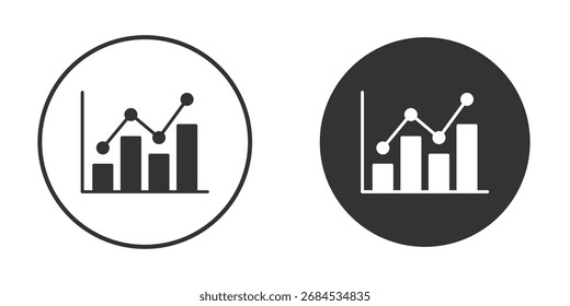 Icono de estadísticas plano. Ilustración aislada símbolo de signo de Vector