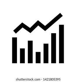 Statistics icon flat vector illustration design isolated on white background