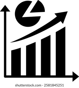 Statistics Icon Glyph Vector Illustration