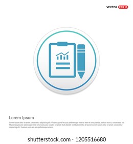 Statistics Icon Hexa White Background icon template - Free vector icon