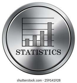 Statistics icon. Internet button on white background. EPS10 Vector. 