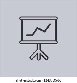 Statistics icon isolated on grey background.Premium symbol for website design, mobile application, logo, ui. Vector illustration. Eps10