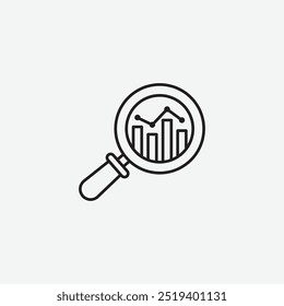 Statistics icon isolated on white background