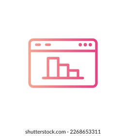 Statistiksymbol mit isolierter Vektorgrafik und transparentem Hintergrund