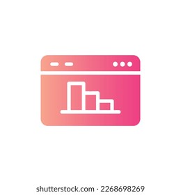 Statistiksymbol mit isoliertem Vektorgrafik und transparentem Hintergrund.