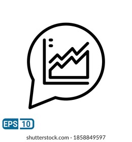 icono de estadísticas en estilo de línea aislado en fondo blanco. EPS 10