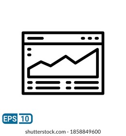 statistics icon in line style isolated on white background. EPS 10