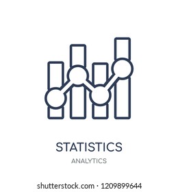 Statistics icon. Statistics linear symbol design from Analytics collection. Simple outline element vector illustration on white background.