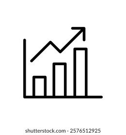 Statistics icon Outline vector for web ui