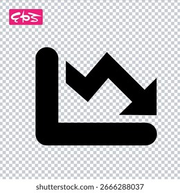 Statistics icon, report icon, analysis icon, EPS format vector icon illustration file