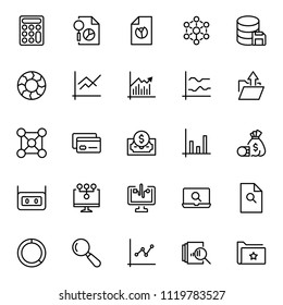 Statistics icon set. Collection of high quality black outline logo for web site design and mobile apps. Vector illustration on a white background.