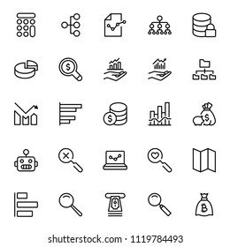 Statistics icon set. Collection of high quality black outline logo for web site design and mobile apps. Vector illustration on a white background.