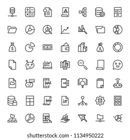Statistics icon set. Collection of high quality black outline logo for web site design and mobile apps. Vector illustration on a white background.