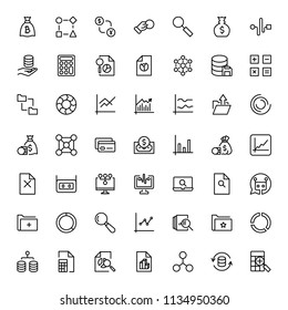 Statistics icon set. Collection of high quality black outline logo for web site design and mobile apps. Vector illustration on a white background.