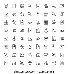 Statistics icon set. Collection of high quality black outline logo for web site design and mobile apps. Vector illustration on a white background.