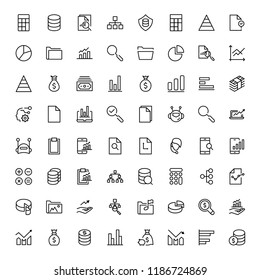 Statistics icon set. Collection of high quality black outline logo for web site design and mobile apps. Vector illustration on a white background.