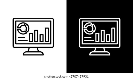 Estadísticas con diseño de conjunto de iconos