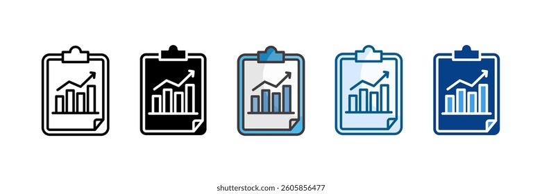 Statistics Icon Set Multiple Style Collection