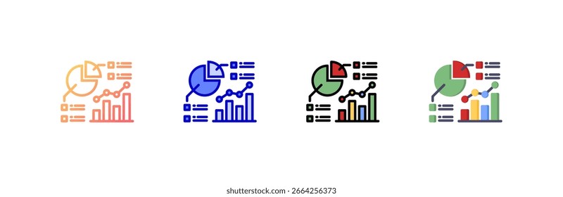 O ícone Estatísticas define várias coleções de estilos