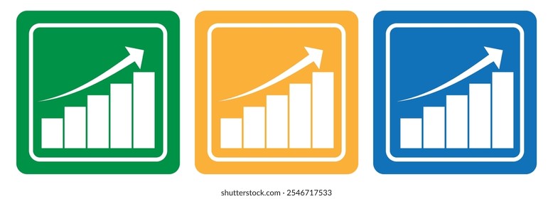 Statistics icon set on isolated background , vector illustration eps 10.