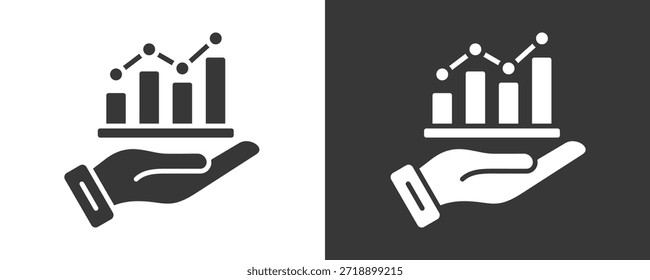 Conjunto De Iconos De Estadísticas Colección De Vector Aislado En Blanco Y Negro