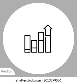 Vector de signo de icono de estadísticas,Símbolo, ilustración de logotipo para web y móvil