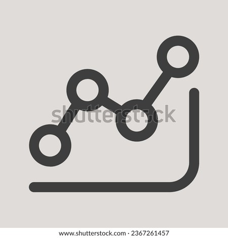 Statistics Icon in Simple, Flat and Minimalist Style
