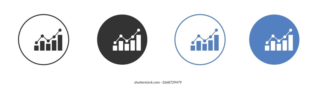 Statistics icon symbol. Quality design element.