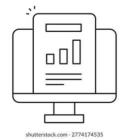 Statistics Icon Symbolizing Data Analytics Measurement And Business Reporting