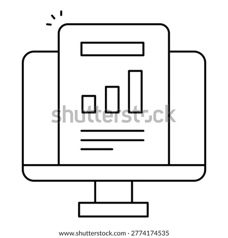 Statistics Icon Symbolizing Data Analytics Measurement And Business Reporting