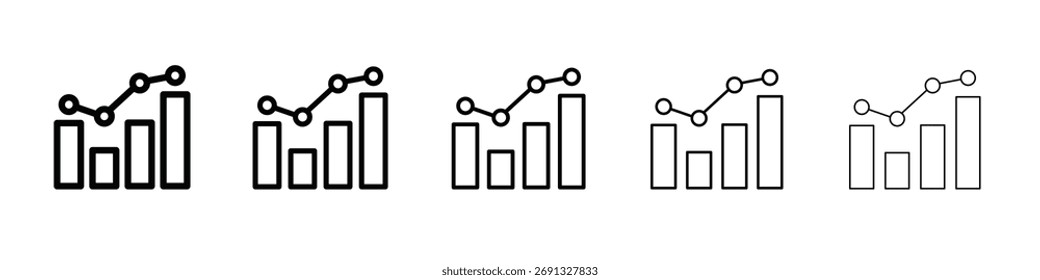 Statistiksymbol. Dünne Linie Icons Sammlung für Web ui.