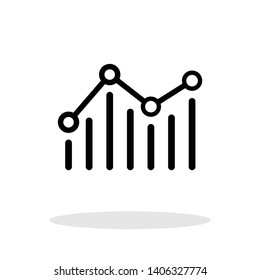 Statistics icon in trendy flat style. Chart symbol for your web site design, logo, app, UI Vector EPS 10. 