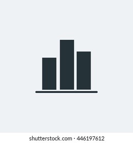 Statistics icon in trendy flat style background, image jpg, vector eps, flat web, material icon, UI illustration