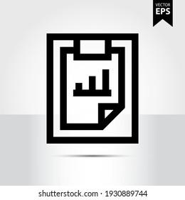 Statistics icon in trendy style isolated on black background. Startups and business symbol for your web site design, logo, app, UI. Eps10 vector illustration.