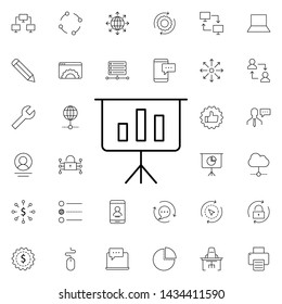 statistics icon. Universal set of business for website design and development, app development