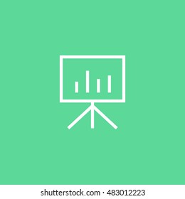 Statistics icon vector. Board clip art. Business Growing Chart Presentation.