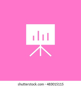 Statistics icon vector. Board clip art. Business Growing Chart Presentation.